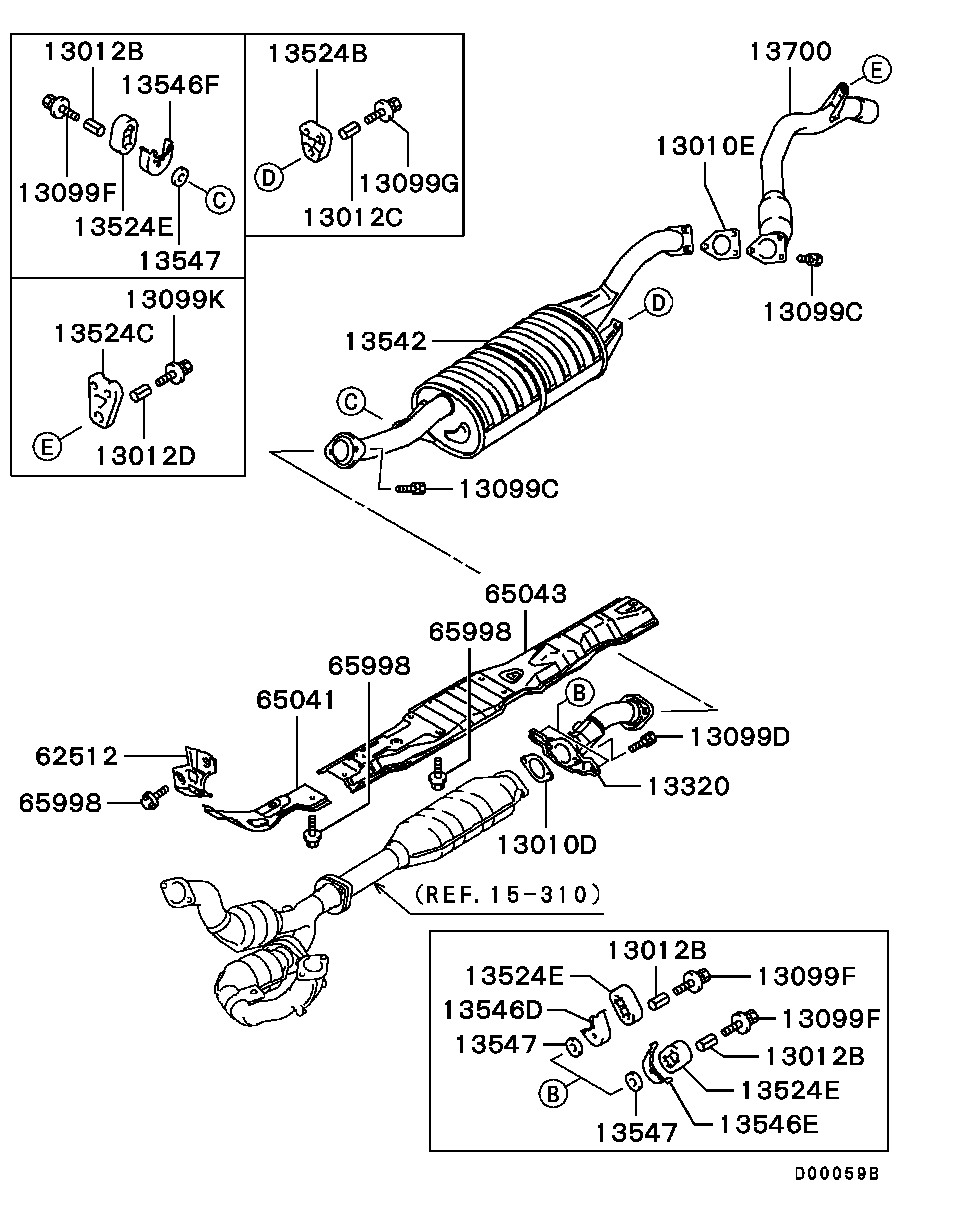 Глушитель основной для Мицубиси Паджеро Спорт 2004-2008