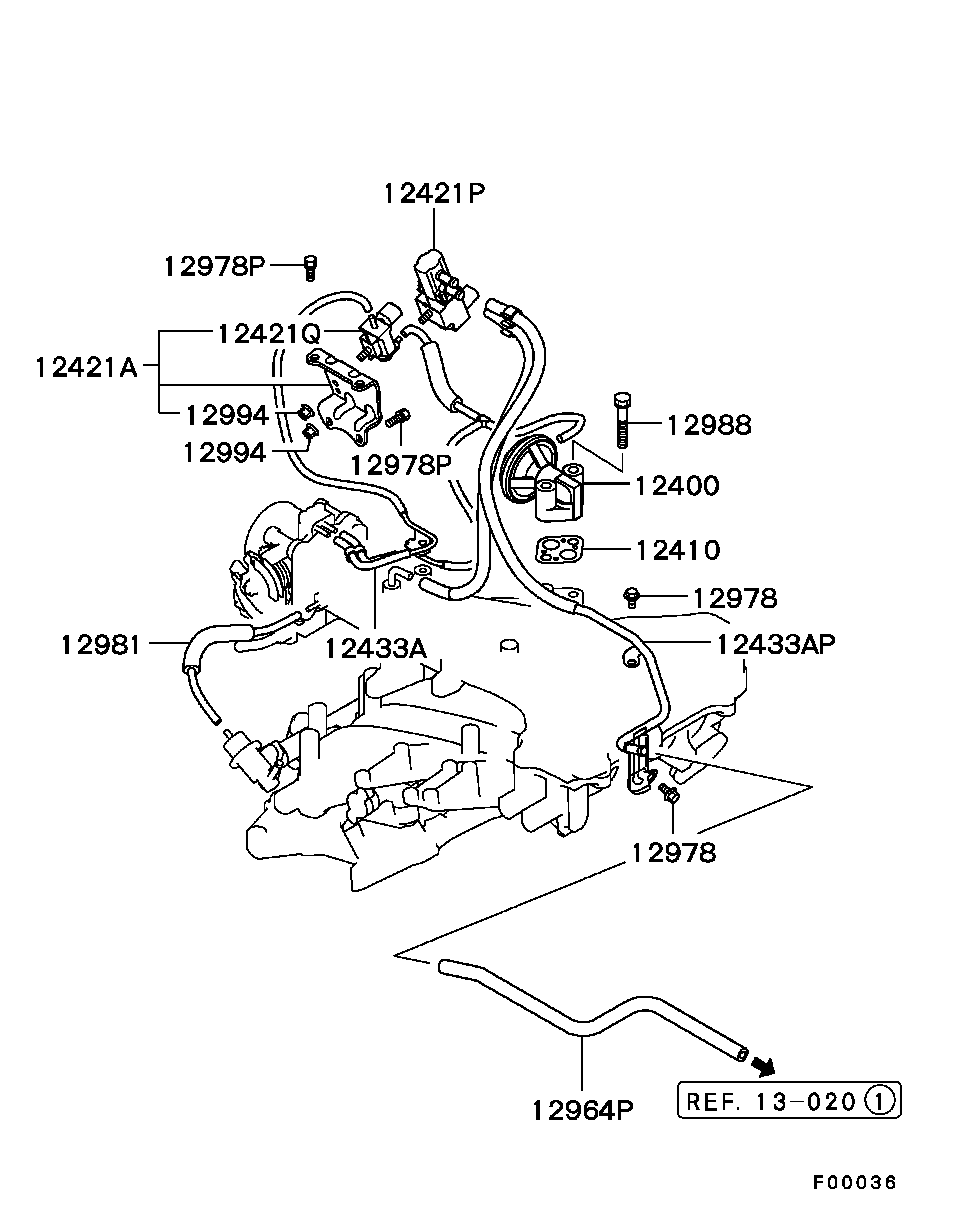 Электро-магнитный клапан для Мицубиси Паджеро Спорт 2004-2008