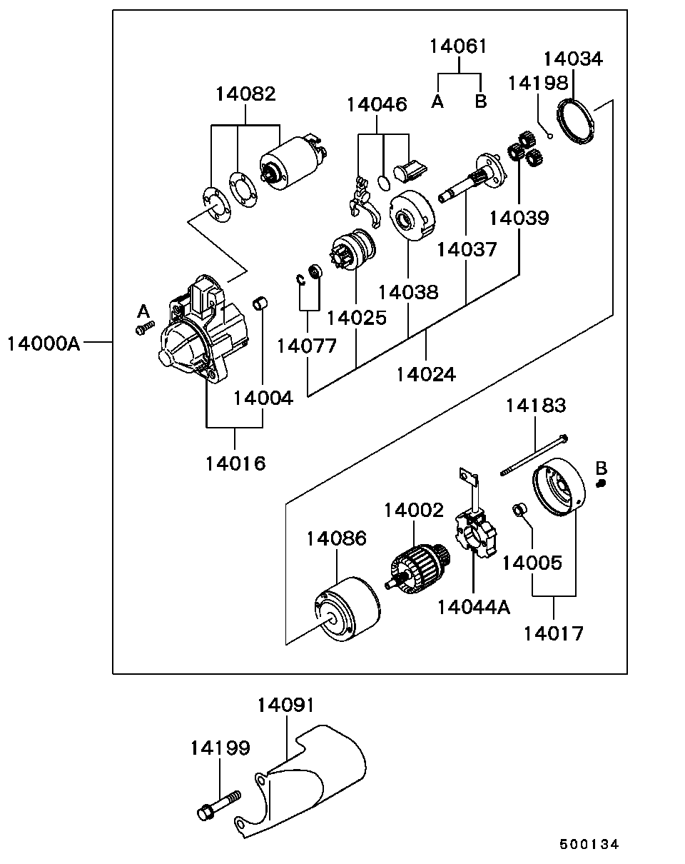 Стартер в сборе для Мицубиси Паджеро Спорт 2004-2008