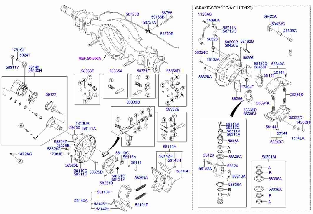 Барабан тормозной задний для Хендай HD 2000-2012