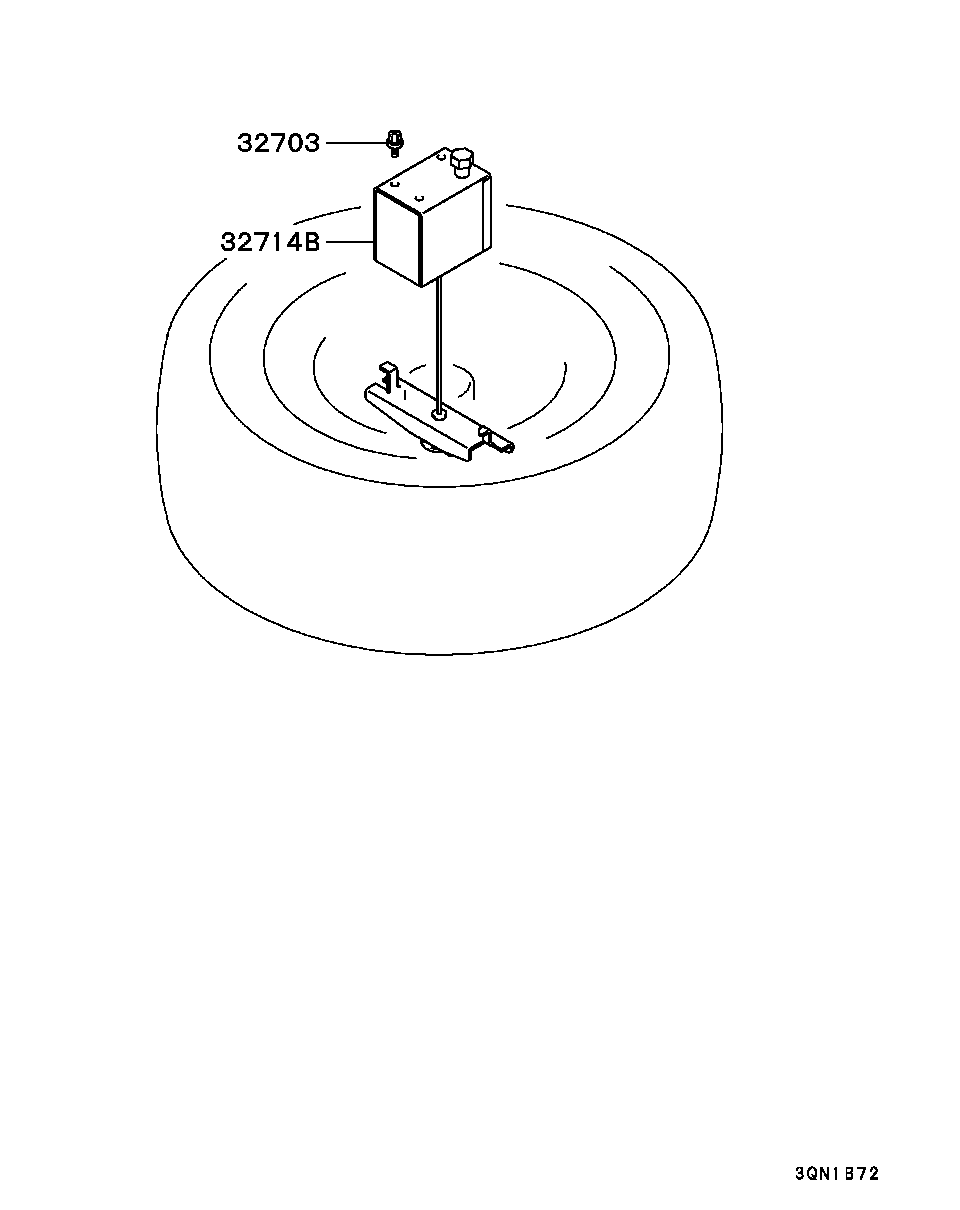 Кронштейн запасного колеса на багажнике для Мицубиси Паджеро Спорт 2004-2008