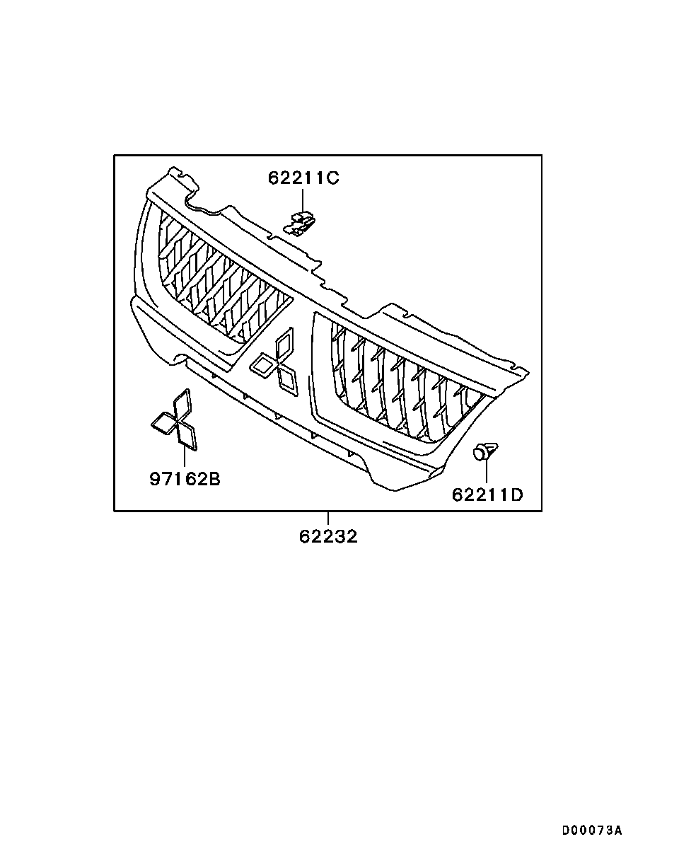 Решетка радиатора для Мицубиси Паджеро Спорт 2004-2008
