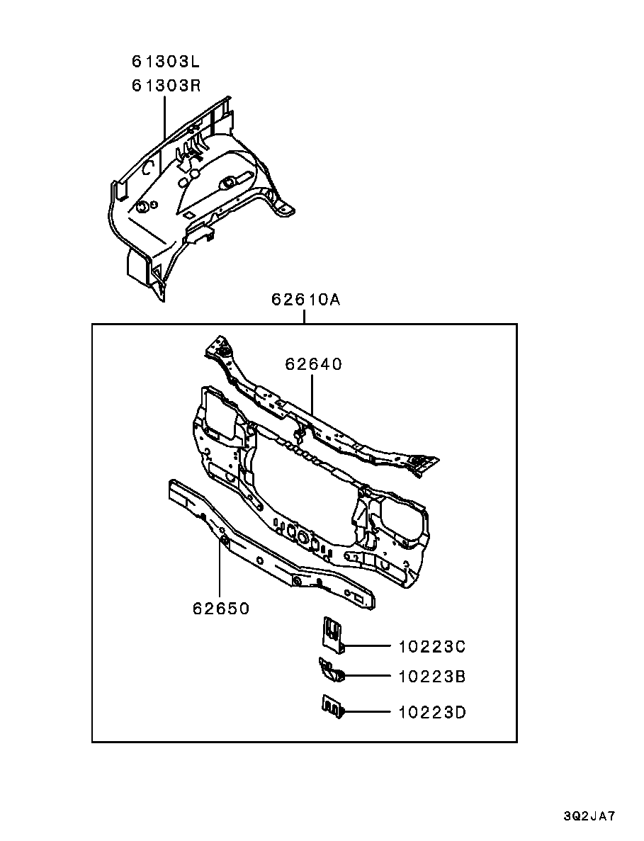 Панель передняя-телевизор для Мицубиси Паджеро Спорт 2004-2008