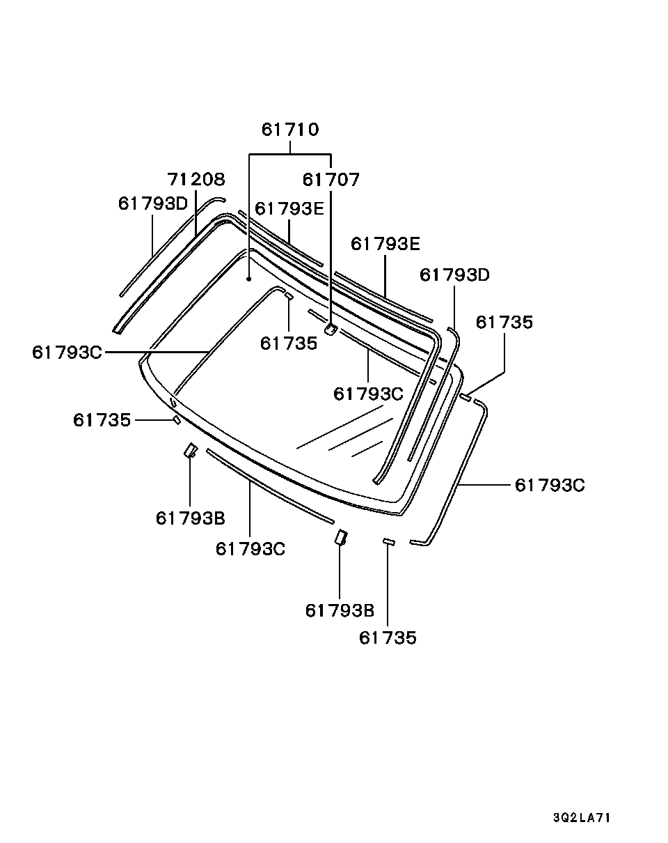 Лобовое стекло для Мицубиси Паджеро Спорт 2004-2008