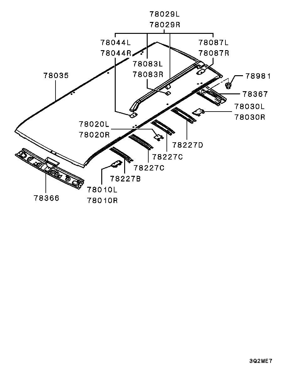 Крыша для Мицубиси Паджеро Спорт 2004-2008