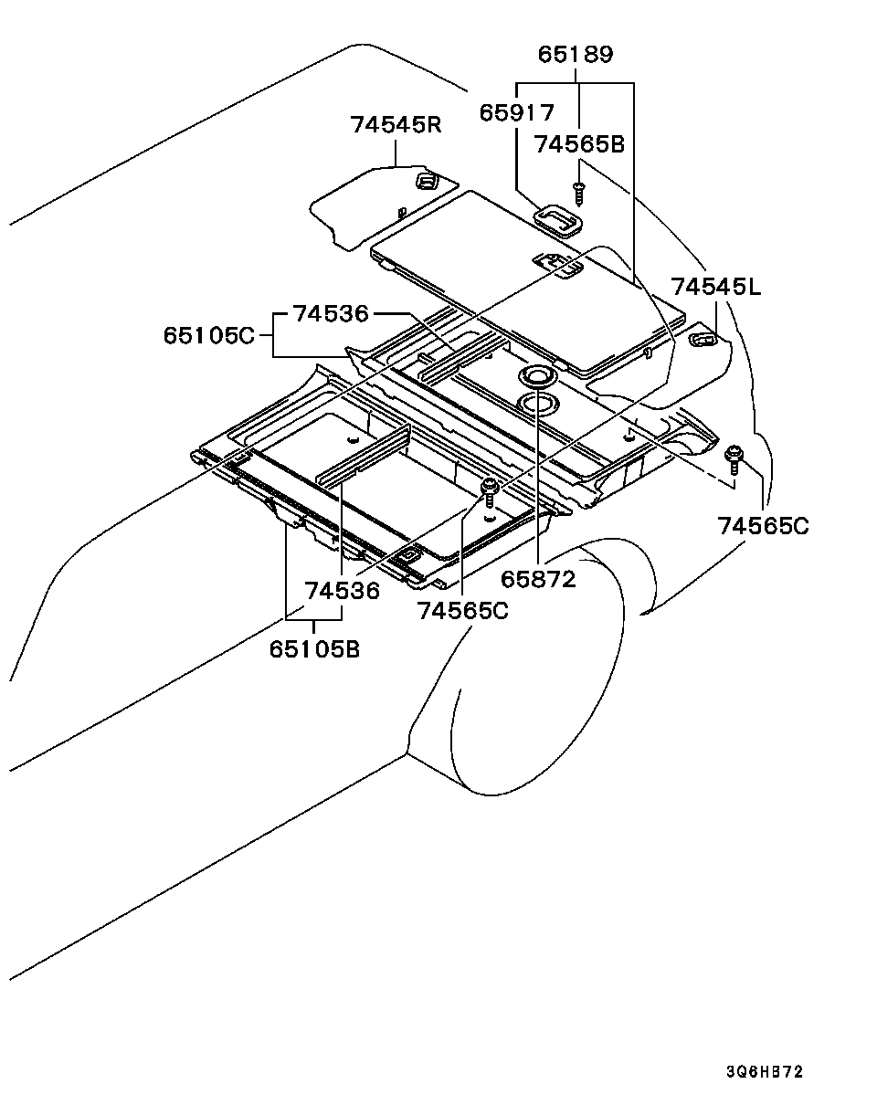 Полка багажника, шторка для Мицубиси Паджеро Спорт 2004-2008
