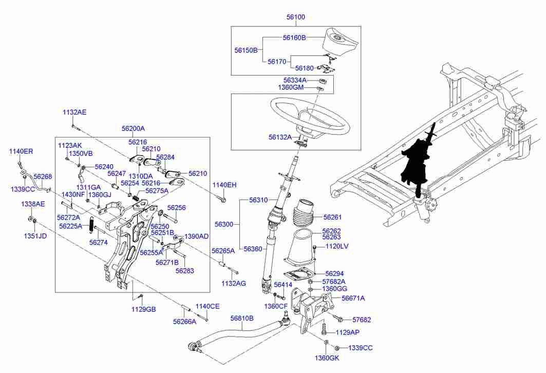 Редуктор рулевого механизма для Хендай HD 2000-2012