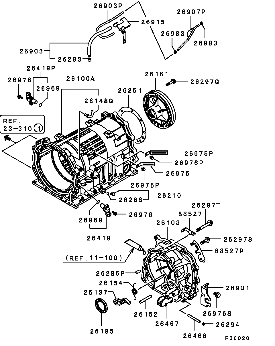 Корпус АКПП для Мицубиси Паджеро Спорт 2004-2008