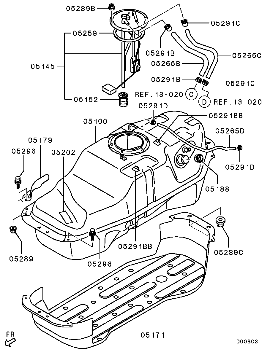 Бак топливный для Мицубиси Паджеро Спорт 2008-2013