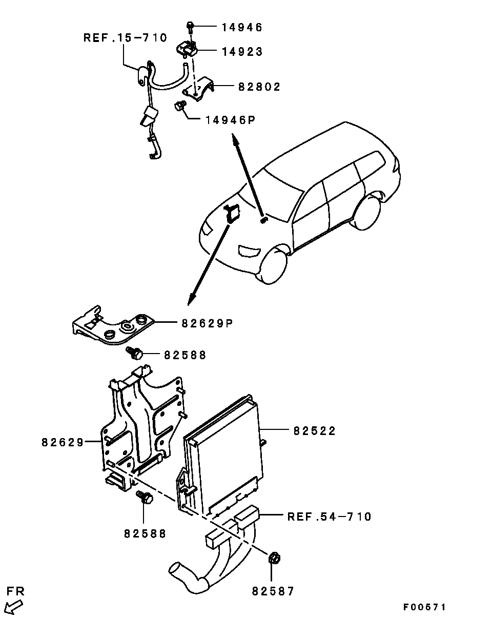 Блок управления двигателем для Мицубиси Паджеро Спорт 2008-2013