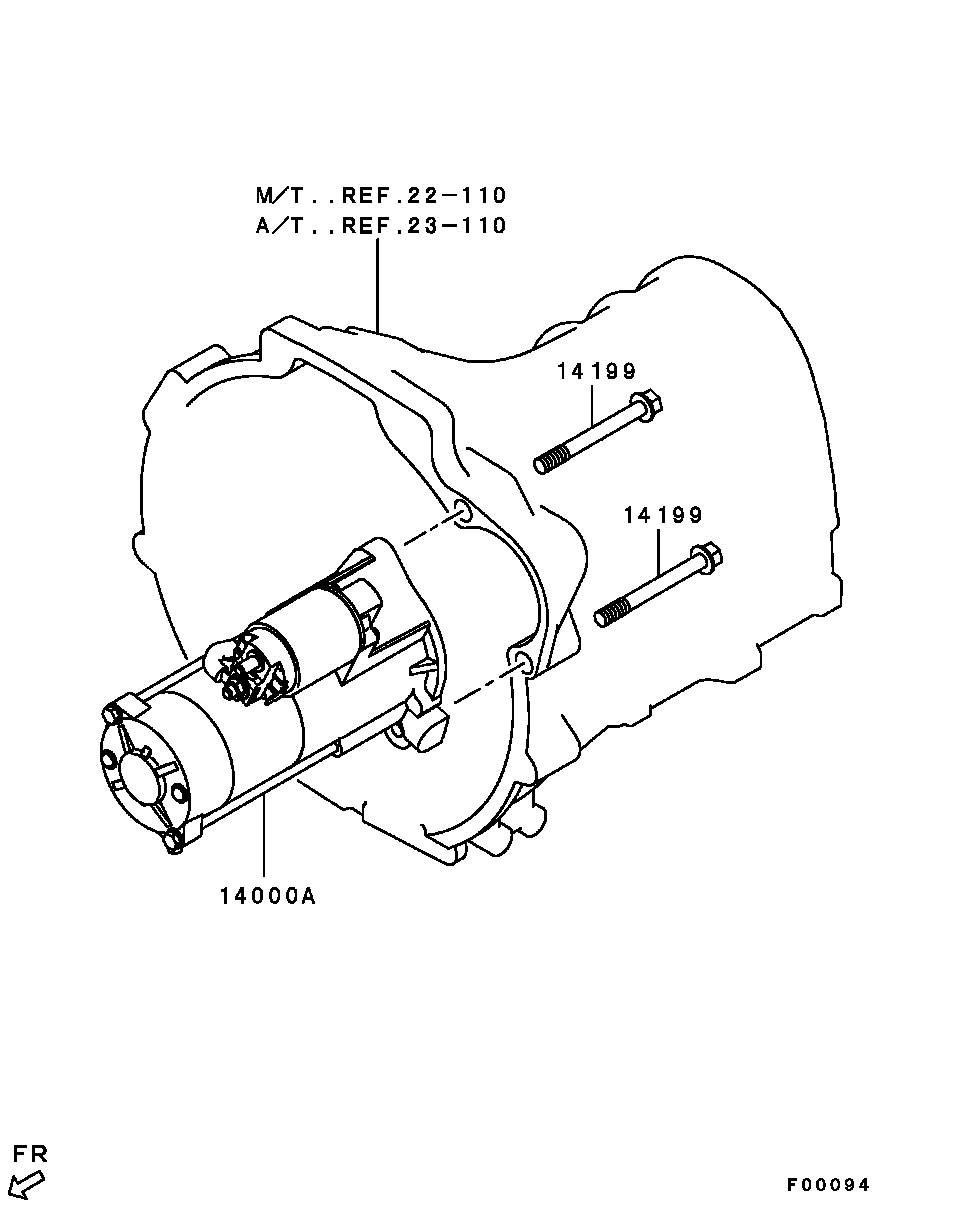 Стартер в сборе для Мицубиси Паджеро Спорт 2008-2013