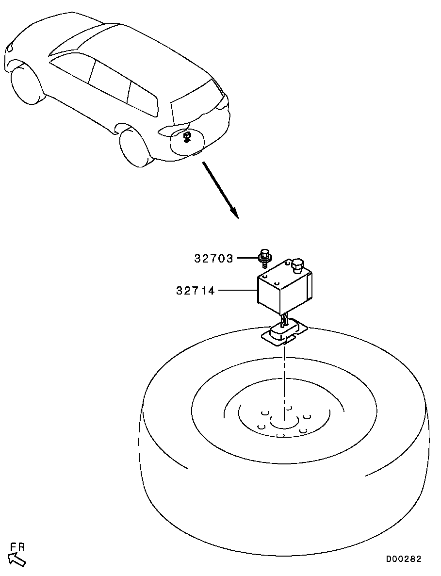 Кронштейн запасного колеса на багажнике для Мицубиси Паджеро Спорт 2008-2013