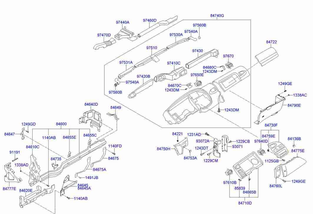  Перчаточный ящик, бардачок для Хендай HD 2000-2012