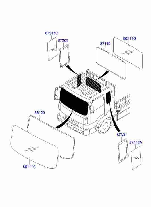 Лобовое стекло для Хендай HD 2000-2012