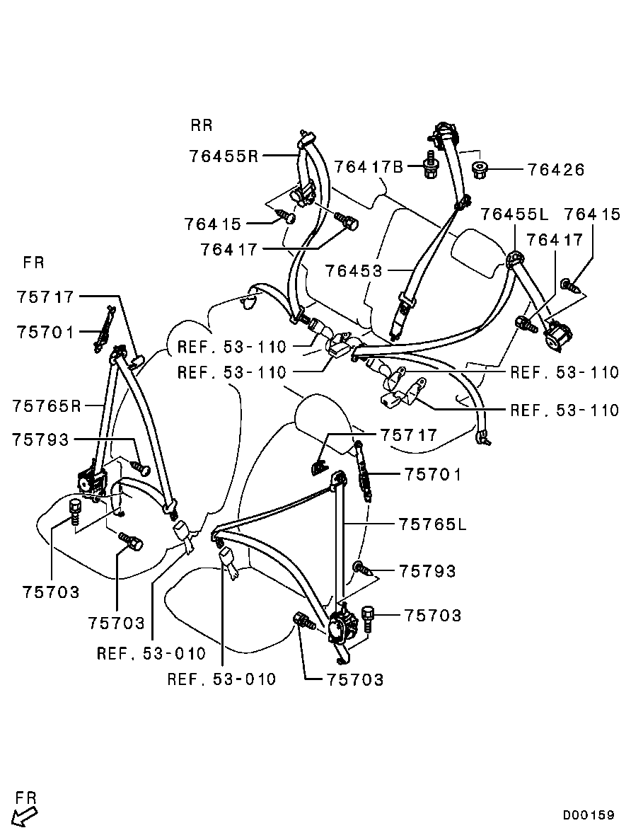 Ремень безопасности переднего пассажира для Мицубиси Паджеро Спорт 2008-2013