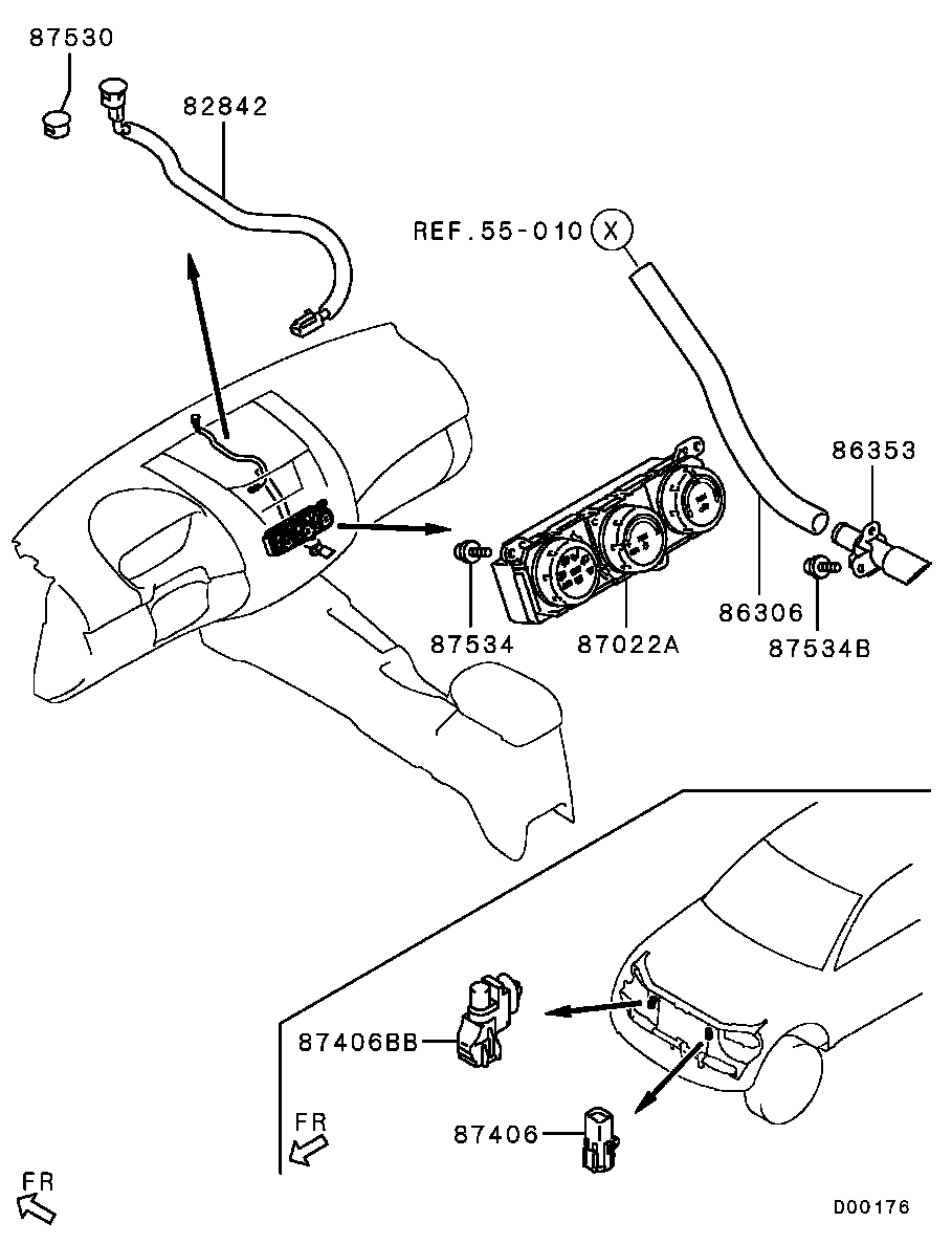 Панель климатической системы для Мицубиси Паджеро Спорт 2008-2013