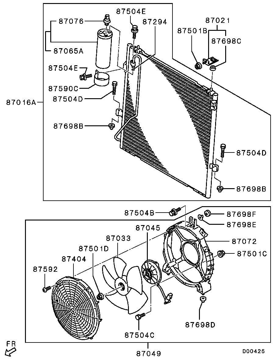 Радиатор кондиционера в сборе для Мицубиси Паджеро Спорт 2008-2013