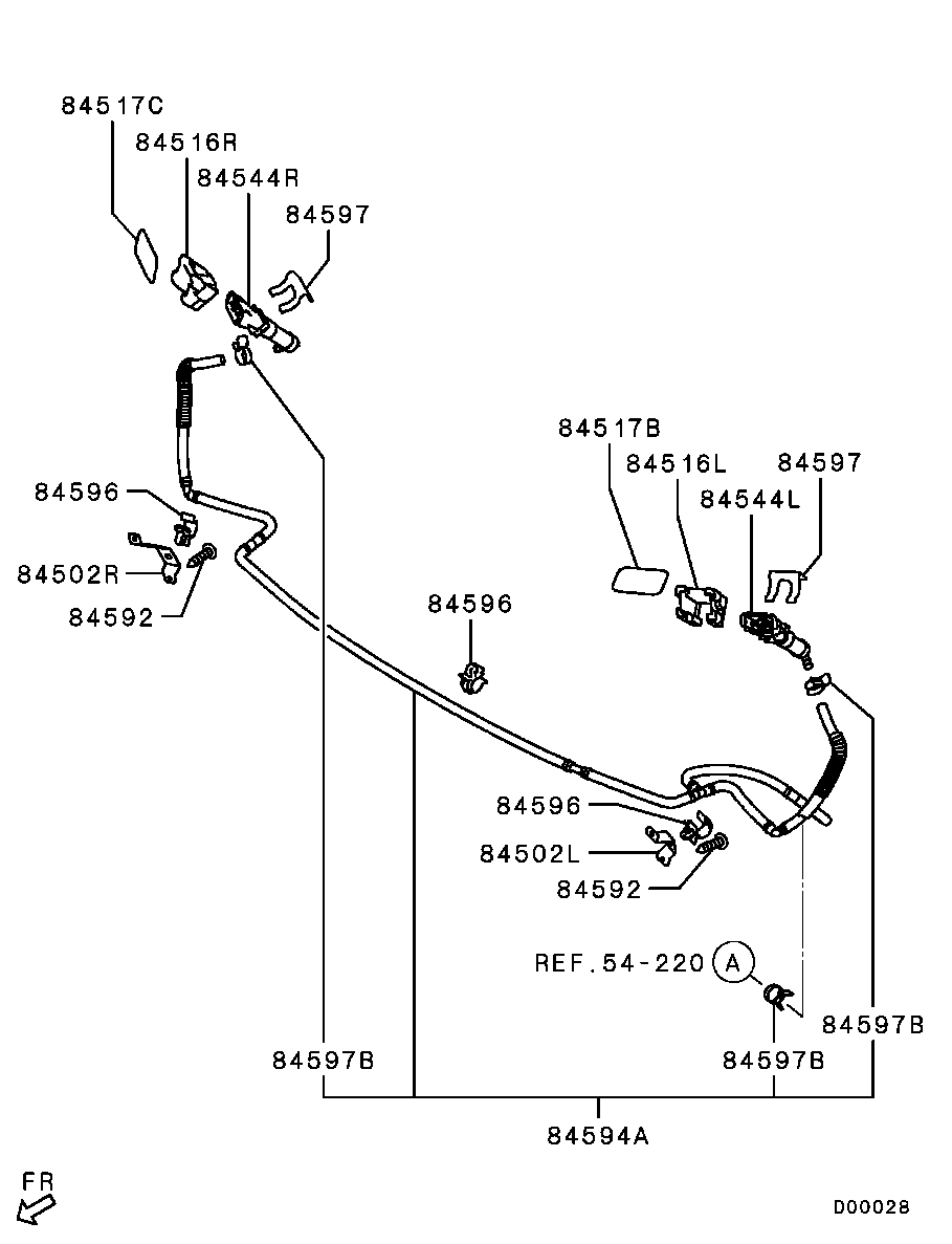 Фаро-омыватель левый для Мицубиси Паджеро Спорт 2008-2013