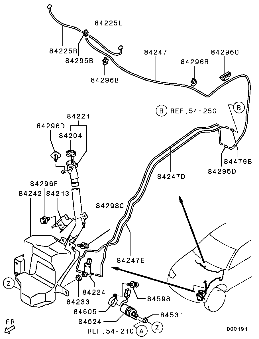 Бачок стеклоочистителей для Мицубиси Паджеро Спорт 2008-2013
