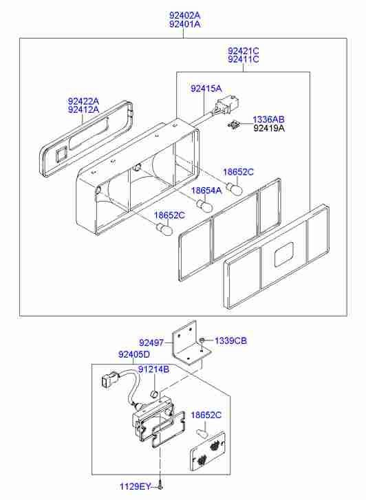 Фонарь задний правый для Хендай HD 2000-2012