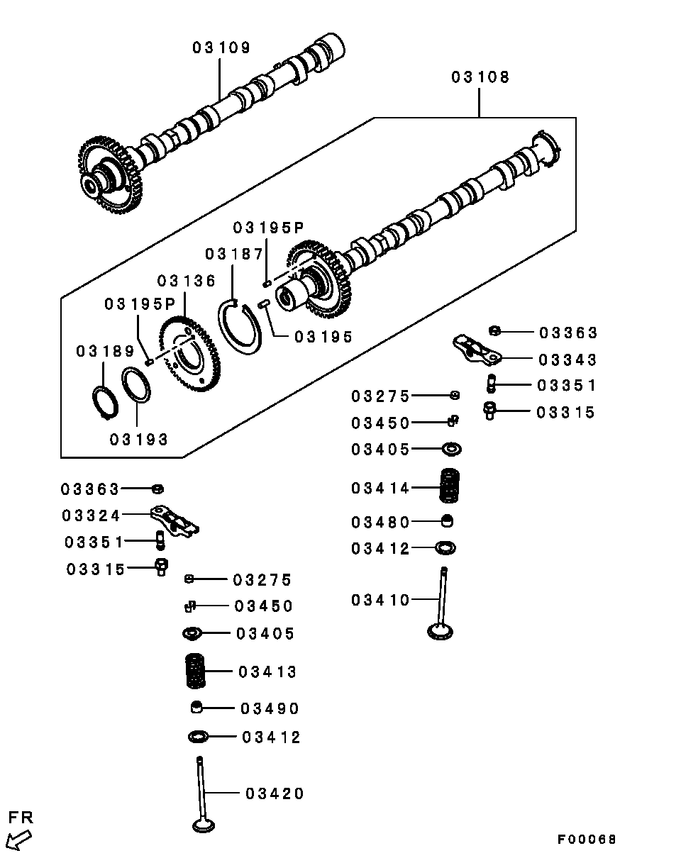 Шестерня выпускного распредвала  для Мицубиси L-200 2006-2014