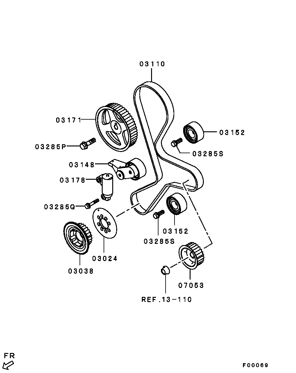 Ремень ГРМ для Мицубиси L-200 2006-2014