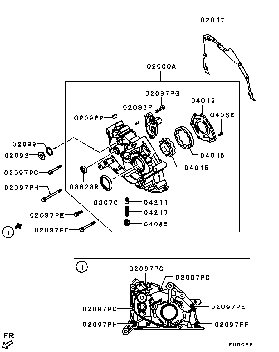 Масляный насос для Мицубиси L-200 2006-2014