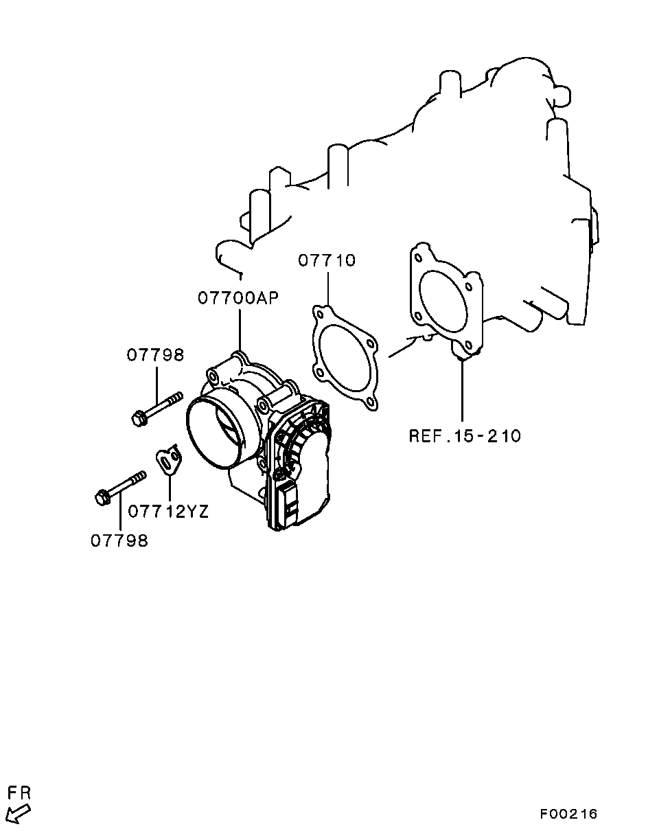 Дроссельная заслонка для Мицубиси L-200 2006-2014