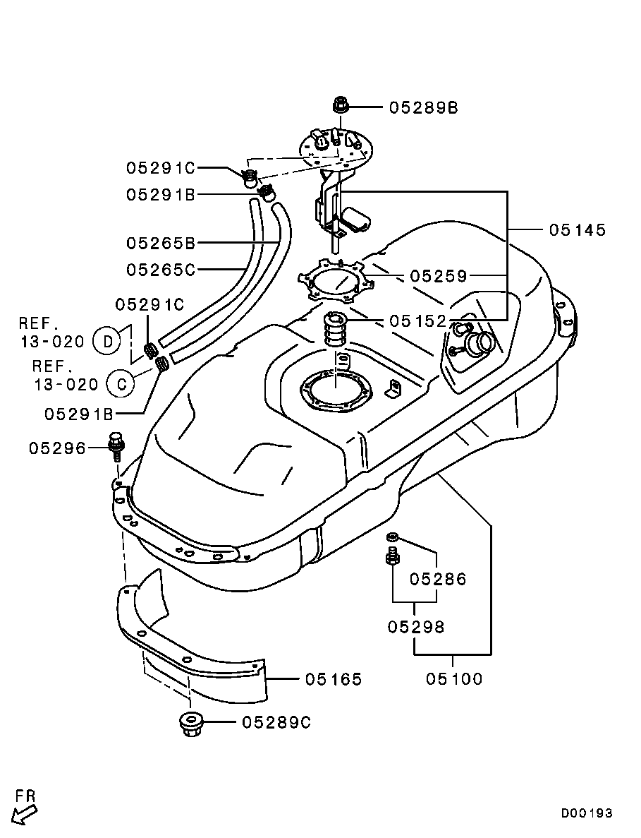 Бак топливный для Мицубиси L-200 2006-2014