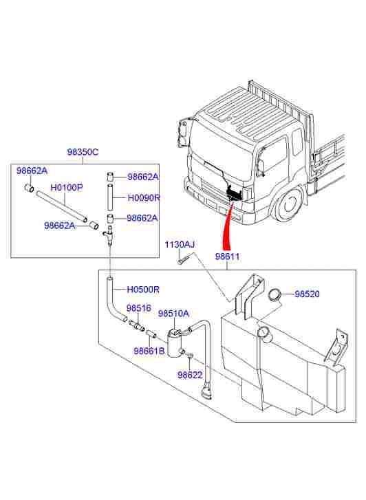 Бачок омывателя стёкол для Хендай HD 2000-2012