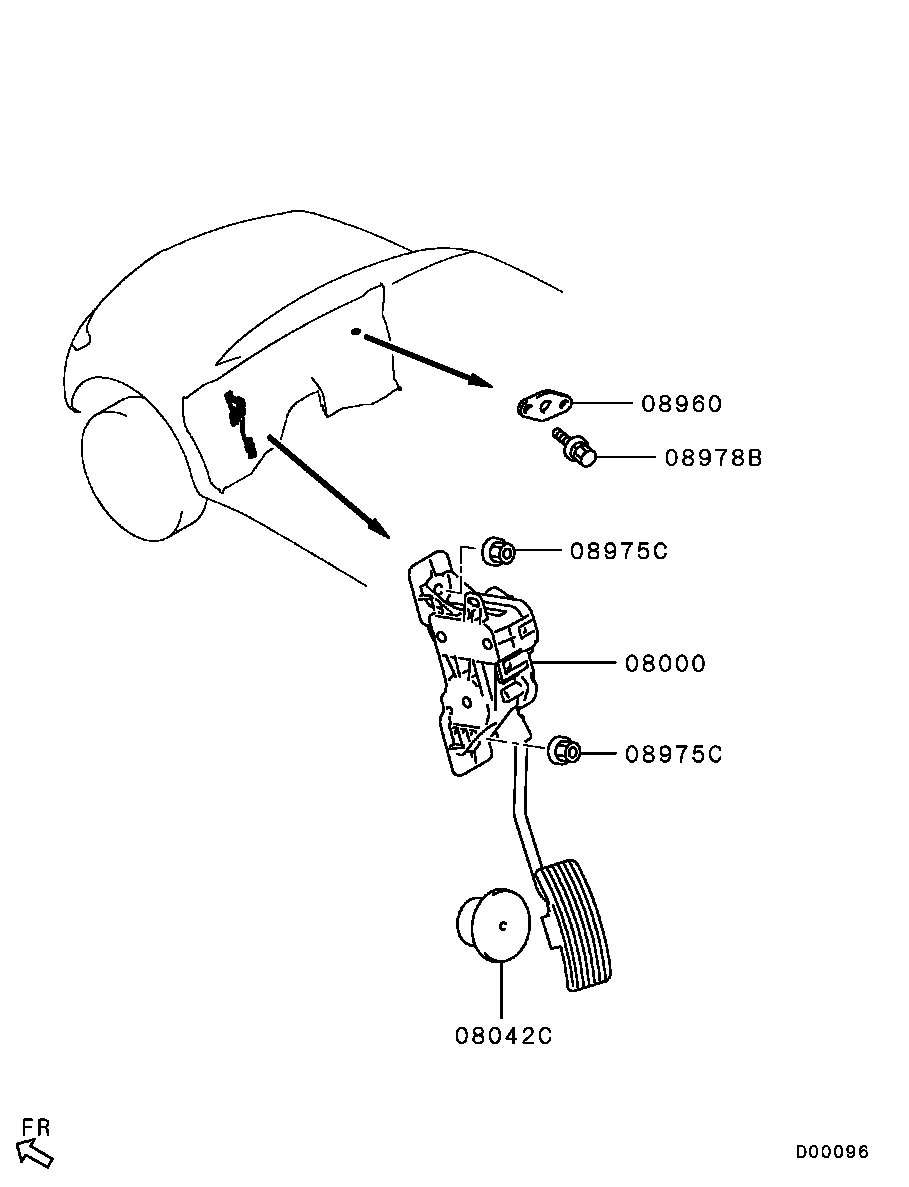Педаль газа для Мицубиси L-200 2006-2014