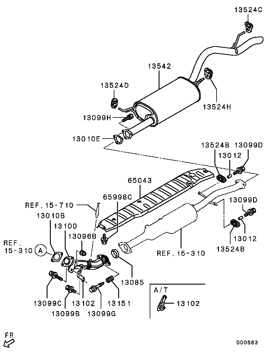 Приёмная труба для Мицубиси L-200 2006-2014