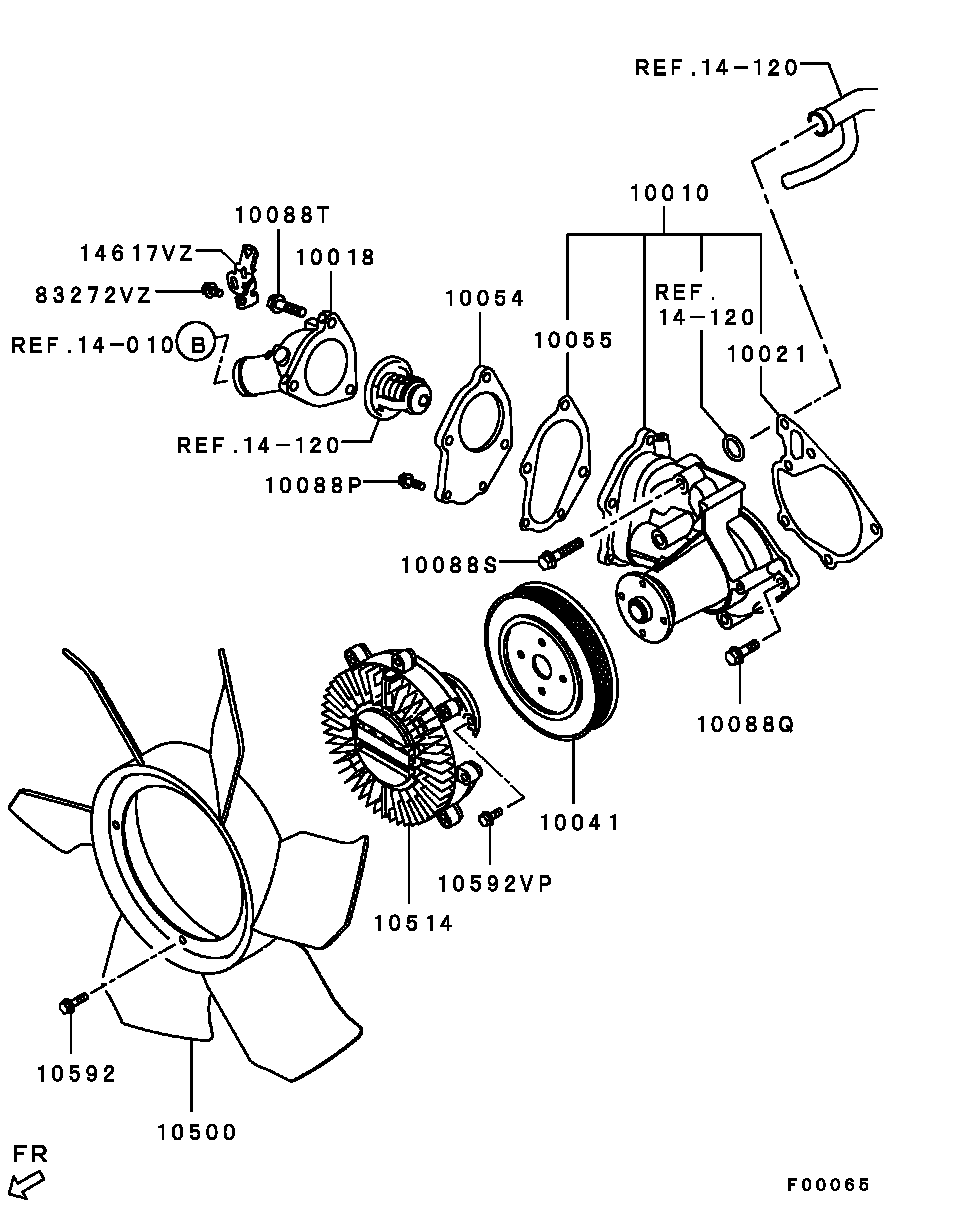 Муфта вентилятора для Мицубиси L-200 2006-2014