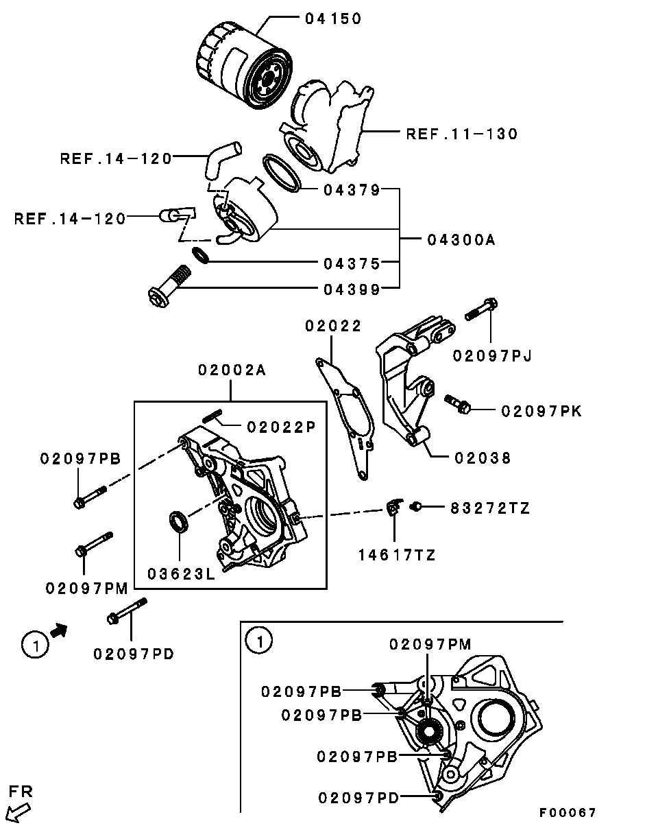 Радиатор масляный для Мицубиси L-200 2006-2014