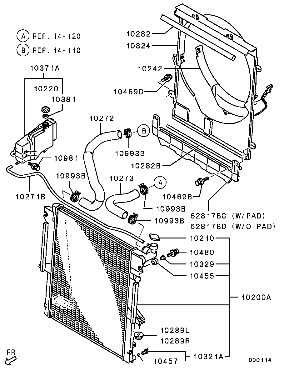 Бачок расширительный для Мицубиси L-200 2006-2014