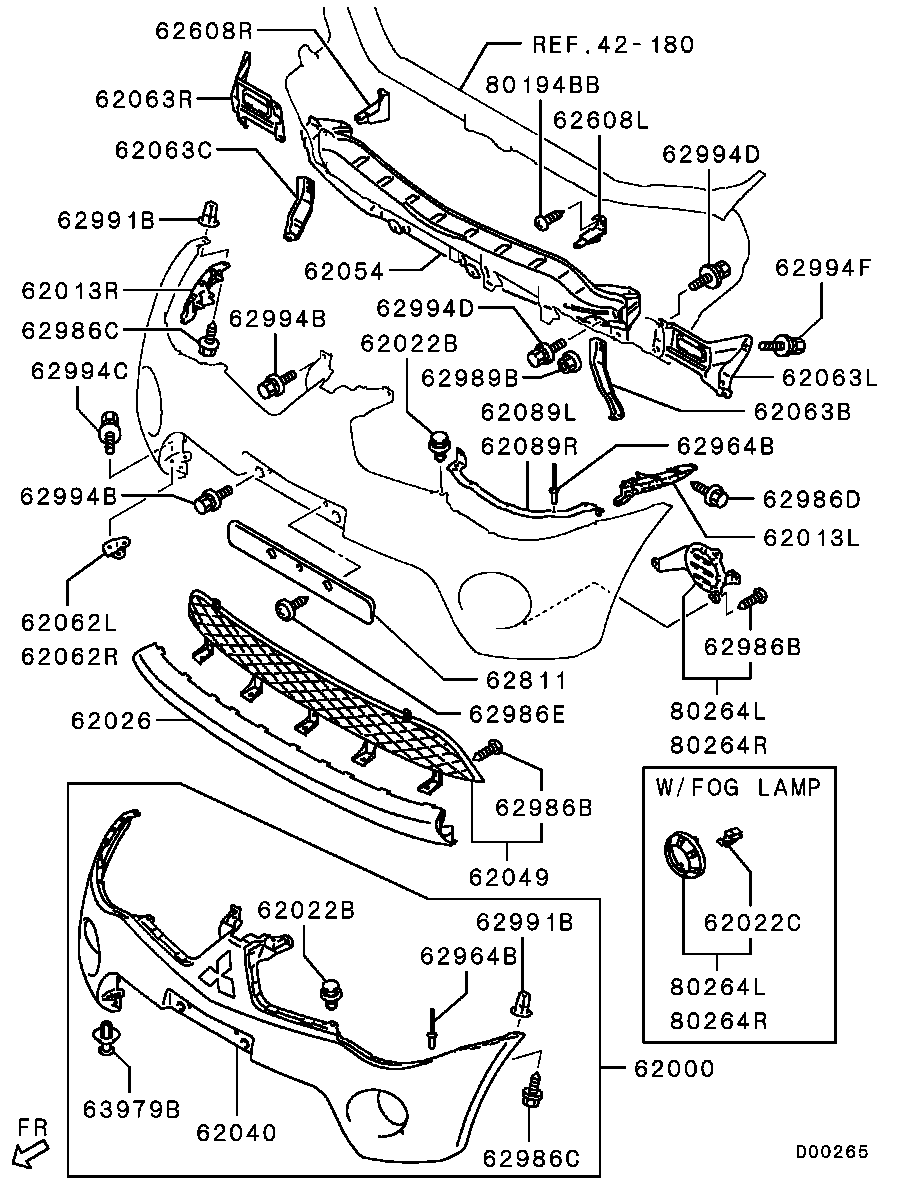 Бампер передний для Мицубиси L-200 2006-2014