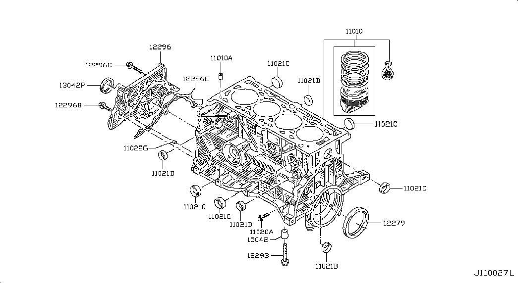 Блок цилиндров в сборе для Ниссан Альмера 2012-2018