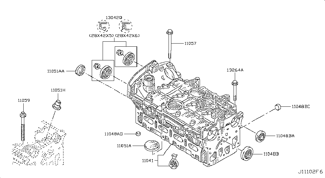 Головка блока цилиндров в сборе для Ниссан Альмера 2012-2018