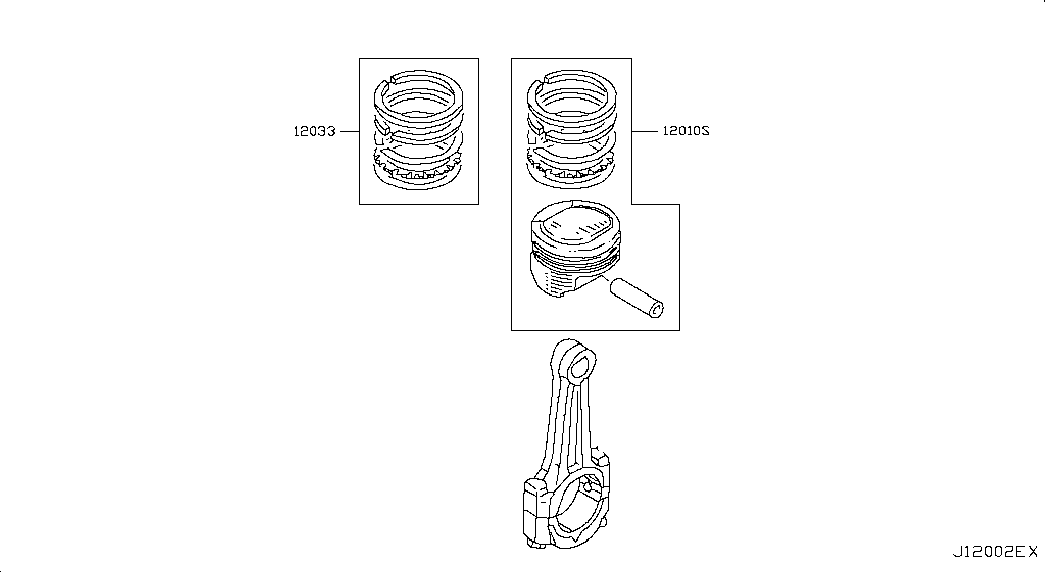 Поршень в сборе для Ниссан Альмера 2012-2018