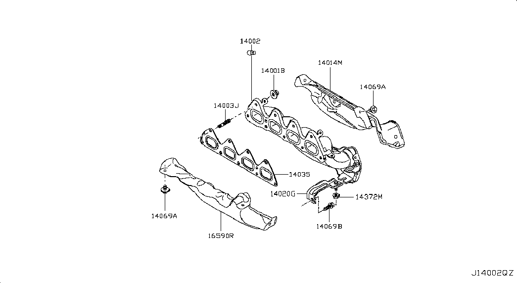 Коллектор выпускной для Ниссан Альмера 2012-2018