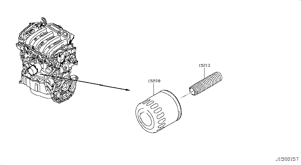 Масляный фильтр для Ниссан Альмера 2012-2018