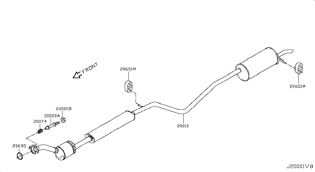 Глушитель основной для Ниссан Альмера 2012-2018
