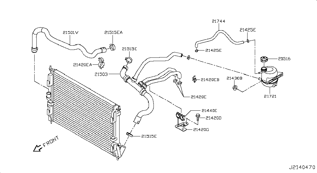 Бачок расширительный для Ниссан Альмера 2012-2018
