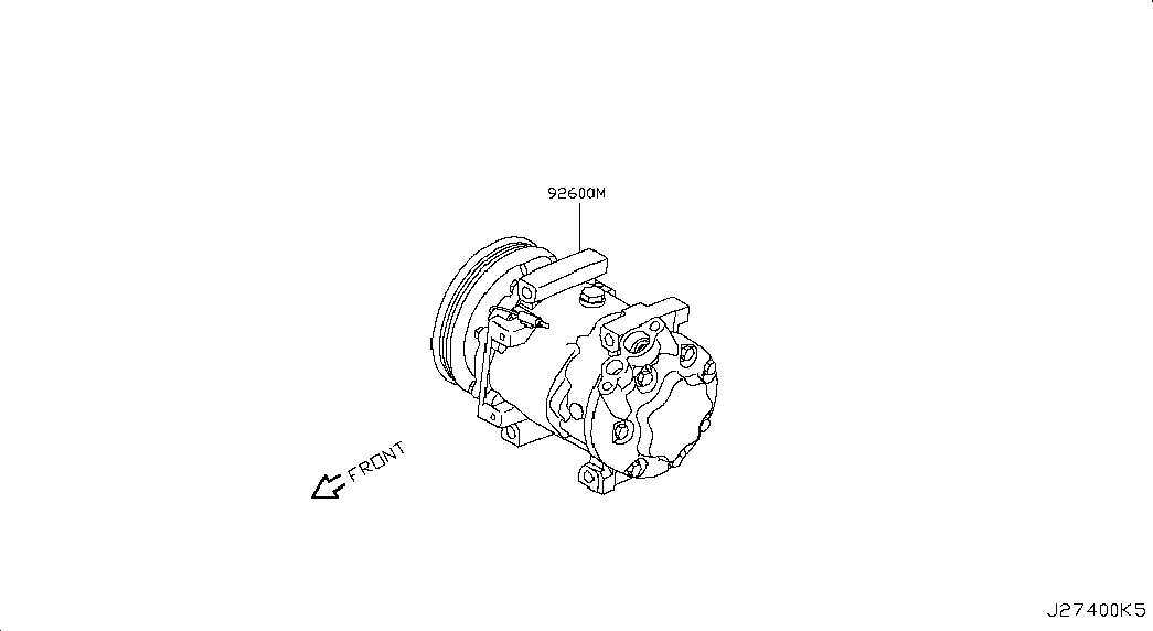 Компрессор кондиционера для Ниссан Альмера 2012-2018