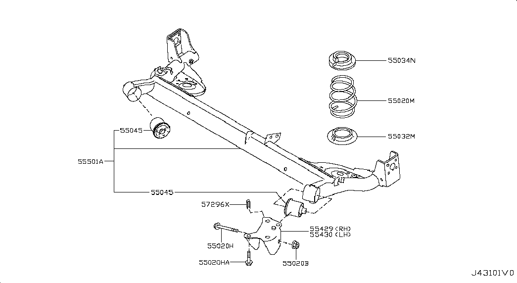 Пружина задняя для Ниссан Альмера 2012-2018