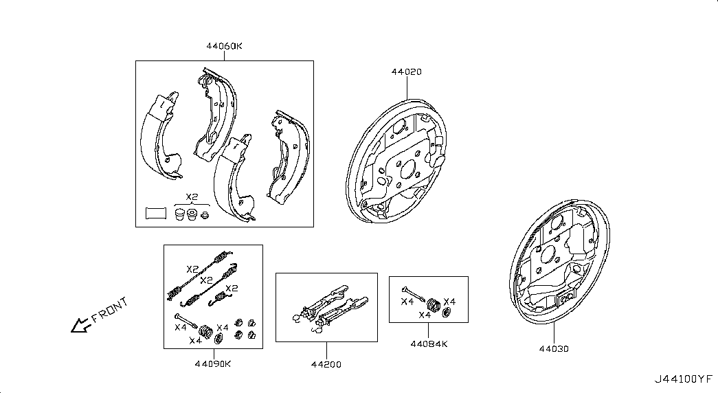 Колодки тормозные задние для Ниссан Альмера 2012-2018