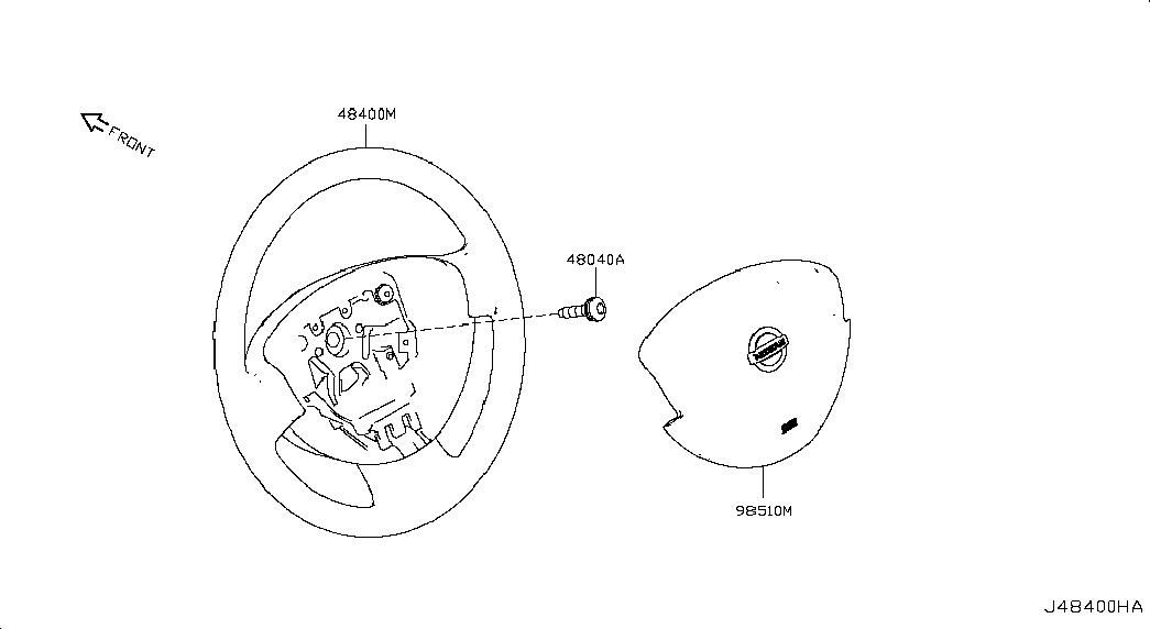 Подушка безопасности водителя для Ниссан Альмера 2012-2018