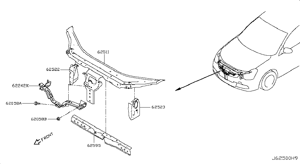 Панель передняя-телевизор для Ниссан Альмера 2012-2018