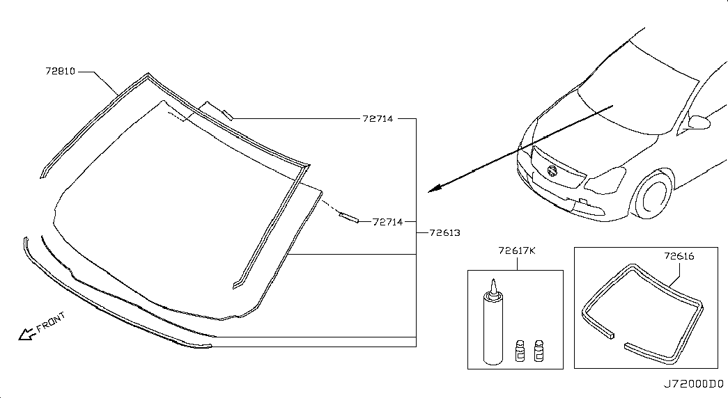 Лобовое стекло для Ниссан Альмера 2012-2018