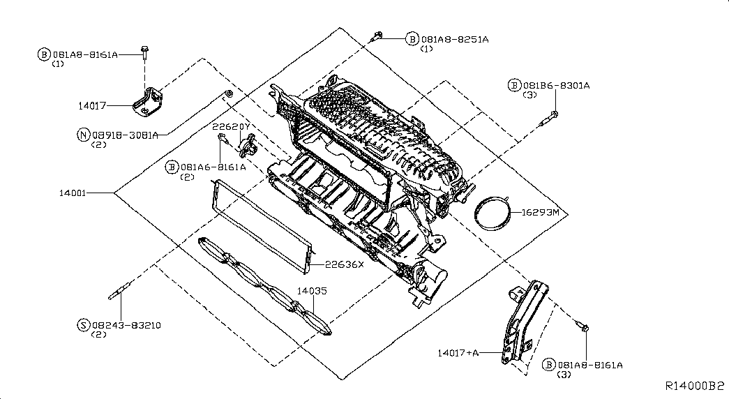 Коллектор впускной для Ниссан Мурано 2014-2018